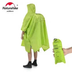 NATUREHIKE 3-w-1 Poncho przeciwdeszczowe: Wędrówki, Biwakowanie i Schronienie